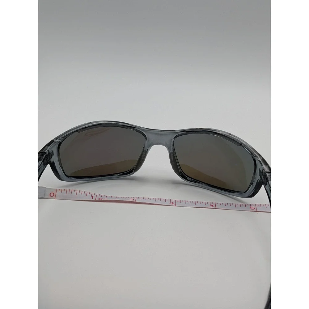 Foster Grant AIM M21 Polarized Sunglasses Grey Blue Mirror Sport Wrap Men Women